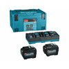 Makita 40Vmax XGT akkumulátor és töltő szett 2x8,0 Ah + DC40RB + MakPac