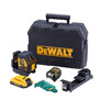 DeWalt DCLE34021D1-QW Zöld vonallézer Hatósugár jelfogóval: 0 - 100 m | 1 x 2 Ah akku + töltő | Kofferben