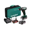Metabo BS 18 akkus fúrócsavarozó tokmányos 2x2Ah LiPw, SC30 Metabo BS 18 akkus fúrócsavarozó tokmányos 2x2Ah LiPw, SC30