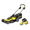 Stanley SFMCMWS251M akkus önjáró fűnyíró 2 x 18 v | 510 mm | 2,2 - 4,3 km-h | 800 m2 | Szénkefementes | 2 x 4 Ah akku + töltő