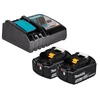 Makita akkumulátor és töltő szett 2xBL1850+DC18RC Makita akkumulátor és töltő szett 2xBL1850+DC18RC