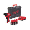 Milwaukee M12BLDDRC-203C akkus fúrócsavarozó tokmányos