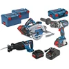 Bosch GSB+ GKS+ GSA gépcsomag + 18v 1x 4.0Ah 2x 5.5Ah