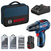 Bosch GSR 12V-30 akkus fúrócsavarozó + 3 bitkészlet Bosch GSR 12V-30