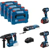 Bosch GSR + GDR+ GBH+ GOP gépcsomag + 18V 1x 4.0Ah2x 5.5Ah