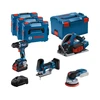 Bosch GSR+ GKT+ GST+ GEX gépcsomag + 18V 1x4.0Ah 2x 5.5Ah