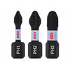 Bosch Impact Control PH, 25 mm csavarbehajtó bit 3 db Bosch Impact Control PH, 25 mm csavarbehajtó bit 3 db
