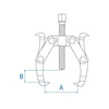 Kép: Csapagylehuzo 2-kormos 100mm 7962-04.webp