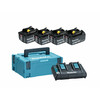 Makita 4xBL1830+DC18RD+MakPac2 akkumulátor és töltő szett Makita 4xBL1830+DC18RD+MakPac2 akkumulátor és töltő szett
