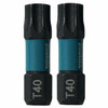 Makita Impact Black T40 25 mm torx behajtóbit 2 db Makita Impact Black T40 25 mm torx behajtóbit 2 db