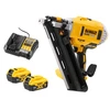 DeWalt DCN692P2-QW akkus szerkezeti szegező 18 V | 50 - 90 mm | Átmérő 2,8 - 3,3 mm | 34 ° | Szénkefementes | 2 x 5 Ah akku + töltő | Kofferben