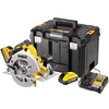 DeWalt DCS570H2T-QW akkus körfűrész 18 V | Körfűrészlap 184 mm x 16 mm | Vágás max. 64 mm | Szénkefementes | 2 x 5 Ah akku + töltő | TSTAK kofferben