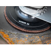 EXPERT Tépőzáras csiszolófilc korong rozsdamentes acélhoz és színes fémhez, 150 mm, közepes, SiC