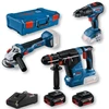 Bosch GBH + GWS + GSR 18V gépcsomag + 2 x 5,0AH XL-BOXX