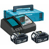 Makita 2 db BL1850 (5.0 Ah) akku + DC18RC töltő MakPac kofferben Makita