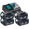 Makita 4 db BL1850 akku+1 db DC18RC töltő Makita