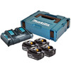 Makita 4xBL1840B+DC18RD+Makpac Type 1 akkumulátor és töltő szett Makita
