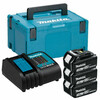 Makita BL1830 3,0 Ah akkumulátor (3db) + DC18RC töltő + Makpac szett Makita BL1830 + DC18RC