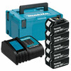 Makita BL1830 3,0 Ah akkumulátor (5db) + DC18RC töltő + Makpac szett Makita BL1830 + DC18RC