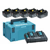 Makita BL1830B 3,0 Ah akkumulátor (5db) + DC18RD töltő + Makpac szett Makita