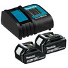 Makita BL1850 5,0 Ah akkumulátor (2db) + DC18RC töltő Makita BL1850 + DC18RC