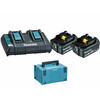 Makita BL1850B 5,0 Ah akkumulátor (2db) + DC18RD töltő + Makpac szett Makita