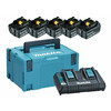 Makita BL1850B 5,0 Ah akkumulátor (5db) + DC18RD töltő + Makpac szett Makita