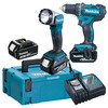 Makita DDF482RFJ1 akkus fúrócsavarbehajtó + DML802 lámpa Makita DDF482RFJ1