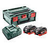 Metabo Basic-Set 2x LiHD 10Ah +ASC 145 +mBOX akkumulátor és töltő szett Metabo Basic-Set 2x LiHD 10Ah +ASC 145 +mBOX akkumulátor és töltő szett