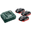 Metabo Basic-Set 3 x LiHD 4.0 Ah akkumulátor és töltő szett Metabo Basic-Set 3 x LiHD 4.0 Ah akkumulátor és töltő szett