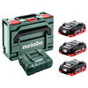 Metabo Basic-Set 3 x LiHD 4.0 Ah + metaBOX 145 akkumulátor és töltő szett Metabo Basic-Set 3 x LiHD 4.0 Ah + metaBOX 145 akkumulátor és töltő szett