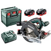Metabo KS 18 LTX 57 BL akkus kézi körfűrész 18V | 2x8Ah | ASC 145 | metaBOX 340 Metabo KS 18 LTX 57 BL akkus kézi körfűrész 18V | 2x8Ah | ASC 145 | metaBOX 340