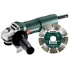 Metabo W 750-115 Set elektromos sarokcsiszoló gyémánt vágótárcsával Metabo W 750-115 Set elektromos sarokcsiszoló gyémánt vágótárcsával