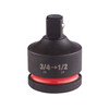Milwaukee 3/4 inch - 1/2 inch gépi dugókulcs adapter Milwaukee 3/4 inch - 1/2 inch gépi dugókulcs adapter
