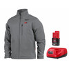 Milwaukee M12HJGREY5-201(XXXL) szürke fűthető kabát Milwaukee M12HJGREY5-201(XXXL) szürke fűthető kabát