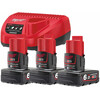 Milwaukee M12NRG-603 akkumulátor és töltő szett Milwaukee M12NRG-603 akkumulátor és töltő szett