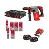 Milwaukee M18BLHX100P-502P akkus fúró-vésőkalapács 18 V | 2,3 J | Betonban 26 mm | 3,5 kg | Szénkefementes | 2 x 5 Ah akku + töltő | Heavy Duty kofferben