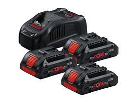 Bosch 3x PC 18V 4.0Ah + GAL 1880 akkumulátor és töltő szett Bosch 3x PC 18V 4.0Ah + GAL 1880 akkumulátor és töltő szett