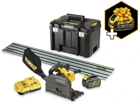 DeWalt DCS520T2R-QW akkus merülő körfűrész 54 V | Fűrészlap 165 mm x 20 mm | Vágás max. 59 mm | 2 x 6 Ah akku + töltő | TSTAK kofferben
