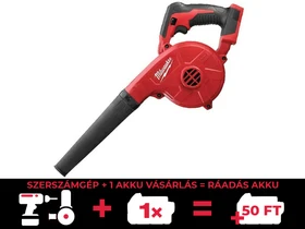 Milwaukee M18 BBL-0 akkus lombfúvó 18 V | 12 m/s | Szénkefés | Akku és töltő nélkül | Kartondobozban