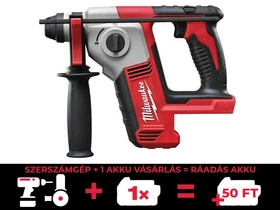 Milwaukee M18 BH-0 akkus fúrókalapács 18 V | 1,2 J | Betonban 16 mm | 2,5 kg | Szénkefés | Akku és töltő nélkül | Kartondobozban