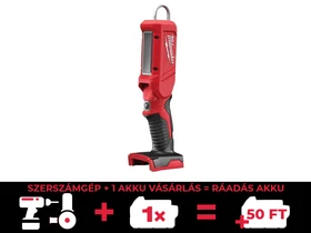 Milwaukee M18 IL-0 akkus kézi led lámpa 18 V | 300 lumen | Akku és töltő nélkül | Kartondobozban
