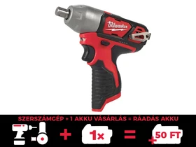 Milwaukee M12 BIW12-0 akkus ütvecsavarozó 12 V | 138 Nm | 1/2 inch | Szénkefés | Akku és töltõ nélkül | Kartondobozban