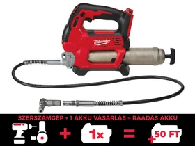Milwaukee M18 GG-0 akkus zsírzópisztoly 18 V | 400 ml | 562 bar | Szénkefés | Akku és töltő nélkül | Kartondobozban
