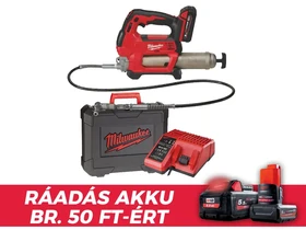 Milwaukee M18 GG-201C akkus zsírzópisztoly 18 V | 400 ml | 562 bar | Szénkefés | 1 x 2 Ah akku + töltő | Kofferben