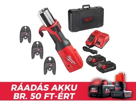 Milwaukee M18 BLHPT-202C U-SET akkus csőprés Standard | 18 V | 0 - 40 mm | 32 kN | Szénkefementes | 2 x 2 Ah akku + töltő | Kofferben