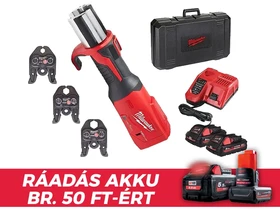 Milwaukee M18 BLHPT-202C V-SET akkus csőprés Standard | 18 V | 0 - 40 mm | 32 kN | Szénkefementes | 2 x 2 Ah akku + töltő | Kofferben
