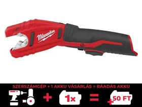 Milwaukee C12 PC-0 akkus csővágó 12 V | 12 - 28 mm | Szénkefés | Akku és töltő nélkül | Kartondobozban