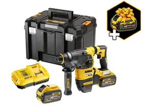 DeWalt DCH333X2-QW akkus fúró-vésőkalapács 54 V | 3,5 J | Betonban 30 mm | 3,7 kg | Szénkefementes | 2 x 9 Ah akku + töltő | TSTAK kofferben DeWalt DCH333X2-QW akkus fúró-vésőkalapács 54 V | 3,5 J | Betonban 30 mm | 3,7 kg | Szénkefementes | 2 x 9 Ah akku + töltő | TSTAK kofferben