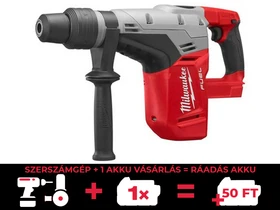 Milwaukee M18 CHM-0C akkus fúró-vésőkalapács 18 V | 6,1 J | Betonban 40 mm | 5 kg | Szénkefementes | Akku és töltő nélkül | Kofferben